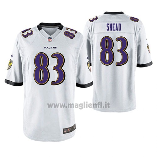 Maglia NFL Game Baltimore Ravens Willie Snead Bianco